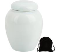 GORGECRAFT Mini Urne per Cremazione Contenitore per Ceneri Commemorative Piccole Urne Funebri Contenitore in Ceramica e Porcellana per La Condivisione delle Ceneri Collezione per Famiglia Animali Blu