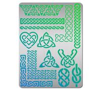 GORGECRAFT Modelli di Stencil per Nodo Celtico Triquetra In Metallo Simbolo Vichingo Wicca Stencil Riutilizzabili In Acciaio Inossidabile per Dipingere su Legno Parete Tela Mobili Pirografia A Legna