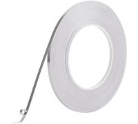 GORGECRAFT Nastro in Pellicola di Poliestere Metallizzato Argento da 50mX5mm Nastro Decorativo Metallizzato Spazzolato Autoadesivo per Modanature A Specchio Strisce di Stucco per Piastrelle Pareti