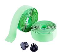 GORGECRAFT Nastro Manico Bici Da Corsa 2 Rolls, Nastro Manubrio Bicicletta Imbottito +2 PC Tappi Terminali per Bici Da Strada Volante Sedia Bracciolo Pesca Rot, Verde