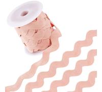 GORGECRAFT Nastro RIC Rac Jumbo da 30mm, 10 Iarde, Enorme Bordo Rick Rack, Bordo Frangia Ondulato A Zig Zag Natalizio, Tessuto Intrecciato A Forma di S, Pizzo con Rocchetto per Lavori di Cucito