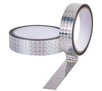 GORGECRAFT Nastro Riflettente Olografico Autoadesivo Gainsboro 50m×24mm Nastro Prismatico Nastro Decorativo con Glitter Laser Nastro Riflettente per Lavori Artigianali per Tenere Lontani Gli Uccelli