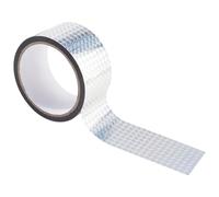 GORGECRAFT Nastro Riflettente Olografico Da 50m In Plastica Grigia Autoadesivo A Prisma Impermeabile Brillante per Decorazioni di Mascheratura Progetti Fai Da Te Artigianato Tenere Lontani Gli Uccelli