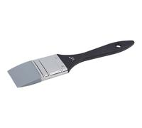 GORGECRAFT Pennelli in Silicone con Punta Nera Bordo Solido Piatto Flessibile A Base d'Acqua Strumento per Disegnare Modellare Spatolare Pennelli con Manico in Legno per Spostare Rimuovere Pittura