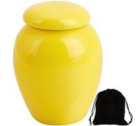 GORGECRAFT Piccole Urne per Cremazione Mini Urna per Ceneri Umane Cremains Contenitore in Ceramica e Porcellana Condivisione Sepoltura Urne Ricordo Funebri per Famiglia Fratello Animale Domestico