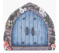 GORGECRAFT Porta Del Giardino Fatato Decorazioni per Porte Delle Fate In Miniatura Porta Mistica Fiori Foglie Funghi Giardino Fatato In Miniatura per Tronco D'Albero Piccola Casa Bonsai Paesaggio Da P