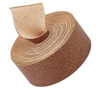 GORGECRAFT Rotolo di Cinturino In Pelle di Bufalo Finta Grana Larga 25 mm Rotolo di Cinturino In Pelle di Cammello Da 2 m Striscia di Cintura In Pelle su Un Lato Stripper Forniture In Pelle Cordoncino