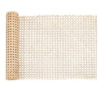 GORGECRAFT Rotolo di Fettuccia di Canna di Rattan Naturale Lungo 1m Rotolo di Fettuccia di Rattan Largo 35cm Tessuto di Vimini Intrecciato Color Cachi Chiaro per Progetti Fai da Te per La Casa Mobili