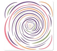 GORGECRAFT Stencil Circolare per Pittura 30cm Rotondo Texture Disegno Modello Arte Riutilizzabile Pet Stratificazione Disegno Vernice Stencil su Legno Muro Tessuto Piastrelle Pavimento Mobili