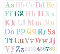 GORGECRAFT Stencil con Lettere in Plastica da 30x30cm Riutilizzabile con Numeri Iniziali Dell'Alfabeto Modelli Traforati per Imparare A Dipingere su Legno Pareti Tela Scrapbooking Disegno Cartelli