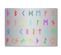 GORGECRAFT Stencil Vichingo 19x14cm Stencil Rune in Metallo 28 Stencil Antico in Acciaio Inossidabile Stencil per Diario Modelli di Stencil per Pittura Riutilizzabili per Pirografia A Legna Incisione