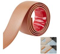 GORGECRAFT Striscia di Transizione per Pavimenti da 1.2mX5cm Strisce di Copertura Autoadesive in PVC Rifiniture per Bordi Design Effetto Venature del Legno Pavimenti Laminati Divisori Piatti Perù