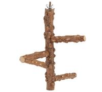 GORGECRAFT Supporto per Trespolo per Uccelli in Legno Naturale Portatile per Addestramento Pappagalli Parco Giochi Tavolo Palo per Rami Gabbia per Parrocchetti Calopsitte Conuri Cacatua Inseparabili