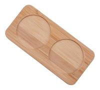 GORGECRAFT Vassoio In Legno per Macina Sale e Pepe Vassoio Da Tè In Bambù Porta Macina Pepe Macina Sale e Pepe Poggia Macinino per 2 macinino Accessori Portaoggetti Da Cucina per La Casa Artigianato