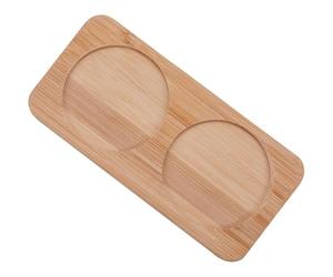 GORGECRAFT Vassoio In Legno per Macina Sale e Pepe Vassoio Da Tè In Bambù Porta Macina Pepe Macina Sale e Pepe Poggia Macinino per 2 macinino Accessori Portaoggetti Da Cucina per La Casa Artigianato