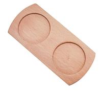 GORGECRAFT Vassoio in Legno per Macina Sale e Pepe Vassoio in Legno di Acacia Porta Macina Pepe Sale e Poggia Macinino per 2 macinino Accessori Portaoggetti da Cucina, Navajo Bianco