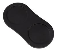 GORGECRAFT Vassoio Macina Sale e Pepe Supporto per Macinino Pepe In Legno Protezione per Tavolo Da Pranzo Spargisale Accessori per 2 Macinino Cucina Stoccaggio Domestica Artigianato Nero 16x8.1 cm