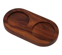 GORGECRAFT Vassoio per Macina Sale e Pepe in Legno Marrone Sella Vassoio in Legno di Acacia Porta Macina Pepe Macinini e Agitatori Macina Sale e Pepe Poggia per 2 macinino Accessori Portaoggetti