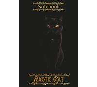 Gorgeous Exotic Shorthair Cat Notebook - Black & Gold Journal for Cat Lovers: Premium Feline Stationery with College-Ruled Pages, Perfect Gift for Cat Lovers, Cat Moms & Writers