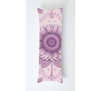 Gorgeous Flower Body Pillow Cover 28x35 Inch, Durable Velvet pillow Case Pink, Long body Pillow case cover Soft Breathable, Decorative Bolster Pillowcase for Hotel Couch Bedroom