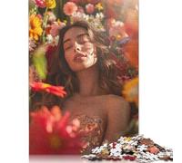 Gorgeous Woman Flower Bath Puzzle Impossibili 1000Pcs Decorazione Per La Casa. Giochi Rilassamento E Intelligence Per Adulti E Ragazzi Da 14 Anni 1000pcs (75x50cm)
