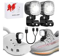 Gorger Croc Lights, 2 fari ricaricabili per scarpe da coccodrillo IPX6, impermeabili, luci a LED con 4 modalità di illuminazione, torcia a coccodrillo regolabile per bambini e adulti, campeggio,