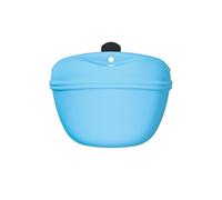 Gorger Tazza da passeggio per cani con sacchetto per dolcetti, borsa per snack per animali domestici in silicone a tenuta stagna per allenamento, custodia pieghevole per alimenti con scomparti