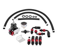 Gorgeri Kit regolatore di pressione benzina regolabile universale, indicatore olio 0-100psi AN 6