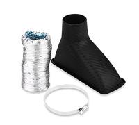 Gorgeri Tubo di ingresso turbo di aspirazione aria, paraurti anteriore auto universale Kit di imbuto tubo di aspirazione turbo paraurti aspirazione turbina modificato(quadrato)