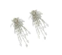 Gorgogliamento di perle di cristallo nappe orecchini allergia lega resistente gioielli leggeri Dangle gioielli per le donne festa serale luccichio vela lega orecchini