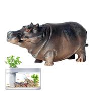 Gorgogliatore a forma di ippopotamo per acquario, a forma di ippopotamo, per acquario, ippopotamo, pompa di ossigeno in resina, pompa per pesci di ossigeno, pneumatica, gallone, decorazione realistica