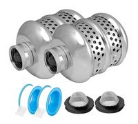 Gorgogliatore per tubo dell'acqua 2 pezzi, testine per irrigatori per tubi da giardino con filettatura 3/4-15NH, contenitore in alluminio per l'irrigazione del prato