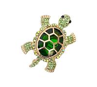 Gorgoglio di cristallo con strass a forma di tartaruga, con cristalli di lega, decorazione per abiti non forzati, luce da sera, Taglia unica, come descritto