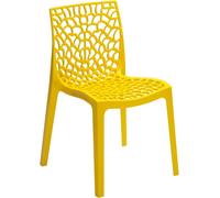 GORICA Sedia MADRID plastica traforata impilabile casa giardino bar hotel Giallo