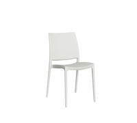 GORICA Sedia STOCCOLMA plastica impilabile bar casa giardino Bianco