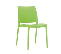 GORICA Sedia STOCCOLMA plastica impilabile giardino bar casa Verde