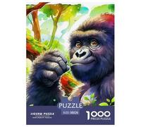 Gorilla 1000 Pezzi Wildlife Puzzle Classici Impegnativo E Difficile Per Qualità Premium Per Adulti E Ragazzi Collection Decorazione Domestica Regalo Giocattolo Colorato Per La Famiglia 38x26cm/1000pc