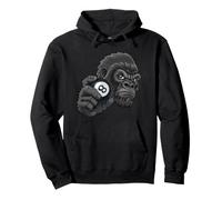 Gorilla Ape 8 Palla Biliardo Piscina Cartone Animato Felpa con Cappuccio