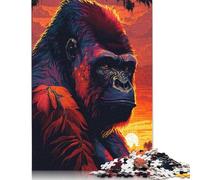 Gorilla Art Style 5 Puzzle 500 pezzi Puzzle in legno per adulti e adolescenti Puzzle per adulti e adolescenti 500 pezzi (52x38 cm)