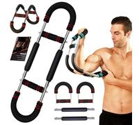 Gorilla Bar Chest Exercise, 40-110lb Adjustable Twister Arm Trainer, Forearm Strengthener, Twister Arm Exerciser, Chest Arm Exercise Equipment, Detachable Design for Home Workout Equipment (Red)