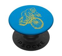 Gorilla - Bicicletta da ciclismo, motivo: scimmia, divertente bicicletta da equitazione PopSockets PopGrip Adesivo