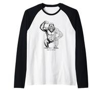 Gorilla costruito dalla natura forza primordiale potere geometrico Maglia con Maniche Raglan