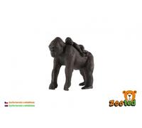 Gorilla di montagna con cucciolo - figurina in plastica 9 cm