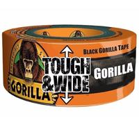 Gorilla Difficile & Ampio Condotto Nastro Nero 73mm X 27M Forte Panno Duck Gaffa