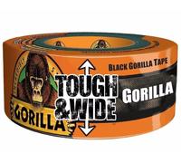 Gorilla Difficile & Ampio Condotto Nastro Nero 73mm X 27M Forte Panno Duck Gaffa