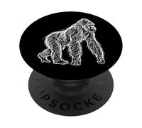 Gorilla Disegno Al Tratto PopSockets PopGrip Adesivo