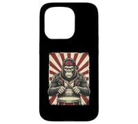 Gorilla Drummer Animal Music Percussionista Ritmo Custodia per iPhone 15 Pro