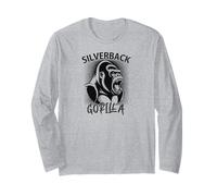 Gorilla Face Monkey Angry Growling Scary Silverback Gorilla Maglia a Manica