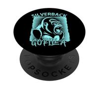Gorilla Face Monkey Angry Growling Scary Silverback Gorilla PopSockets PopGrip Adesivo