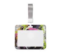 Gorilla Graffiti Porta badge scorrevole in plastica rigida per carte di lavoro per infermieri ufficio